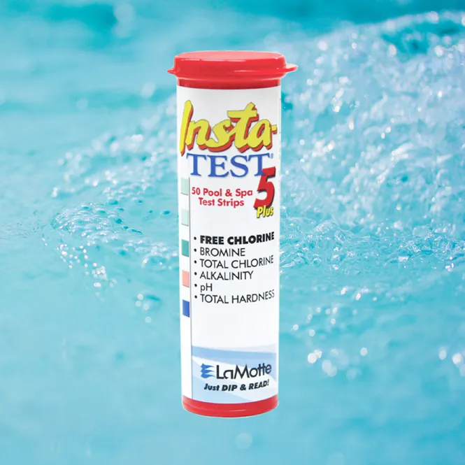Hovedbilde Insta-TEST Plus 5 Rød teststrips (klor/ brom/ alka/ pH/ hardhet)