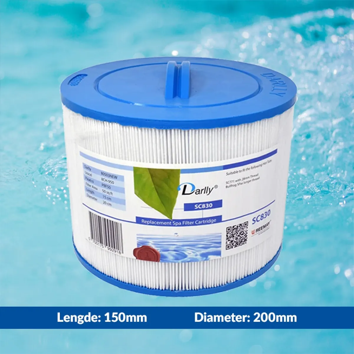 Spa filter 50 sq. ft. m/ grove gjenger, vaskbart SC830